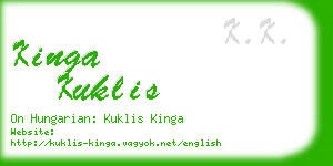 kinga kuklis business card